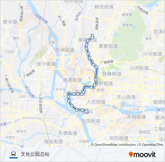 公交105路的线路图