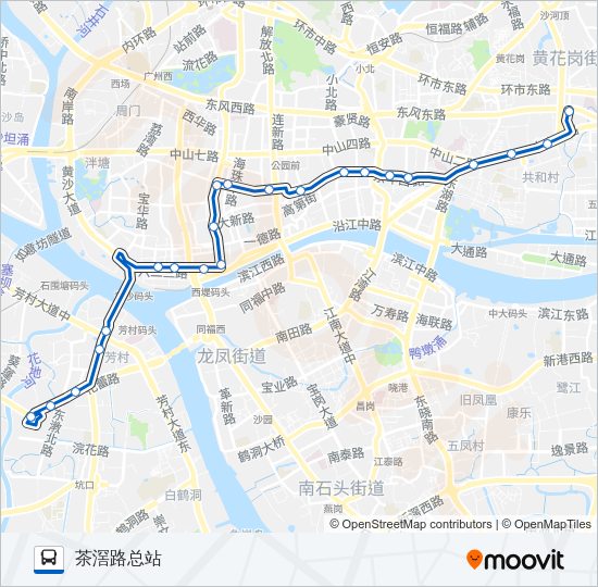 公交106路的线路图