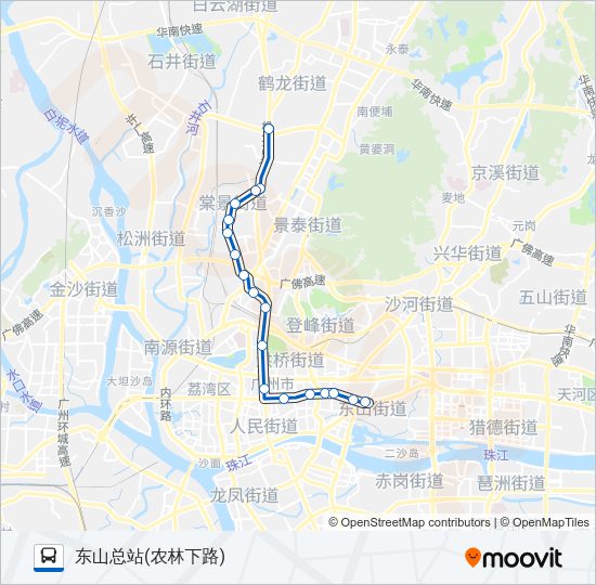 公交108路的线路图