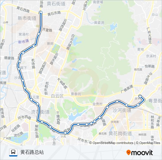 公交111路的线路图