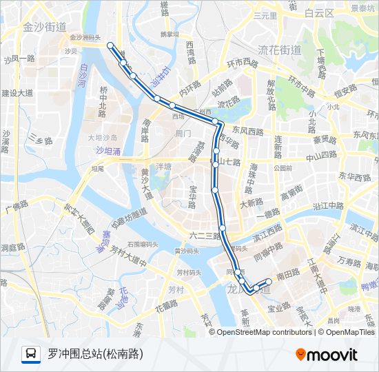 公交114路的线路图