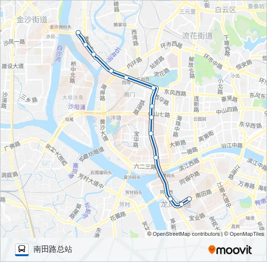 公交114路的线路图