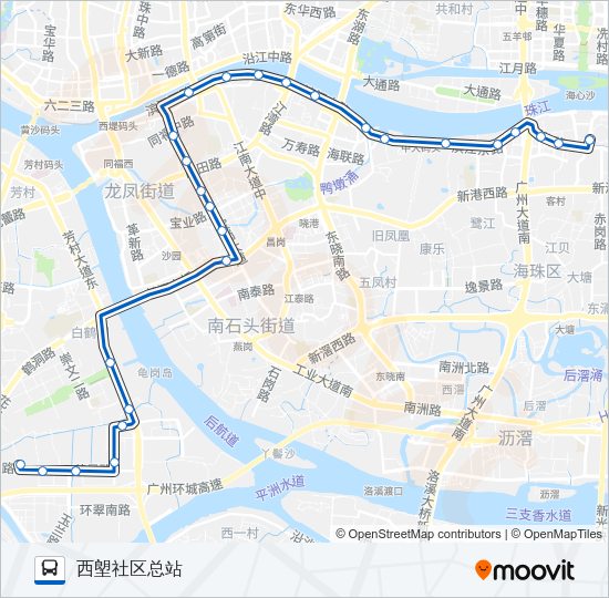 公交121路的线路图