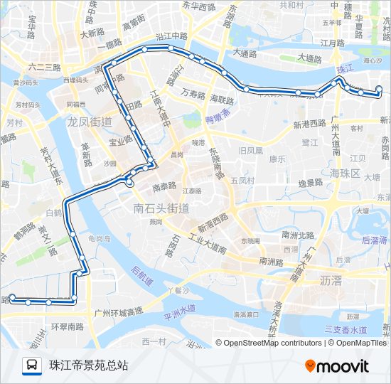 公交121路的线路图
