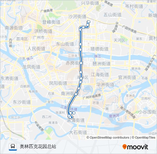 公交122路的线路图