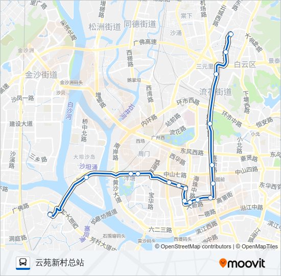 公交124路的线路图