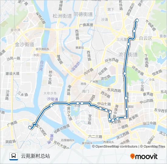 公交124路的线路图