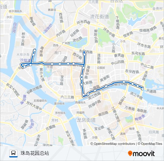 公交128路的线路图