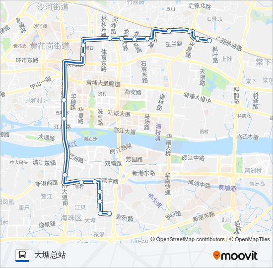 公交130路的线路图