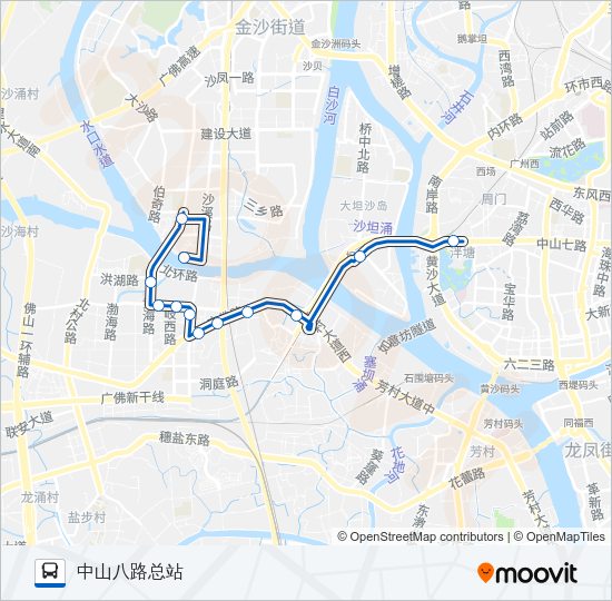 公交132路的线路图