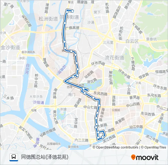 134路 Bus Line Map