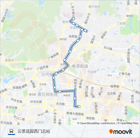 公交136路的线路图