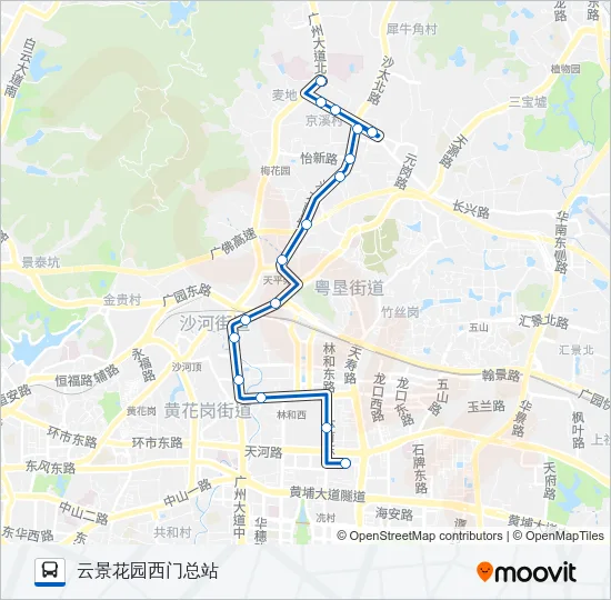 公交136路的线路图