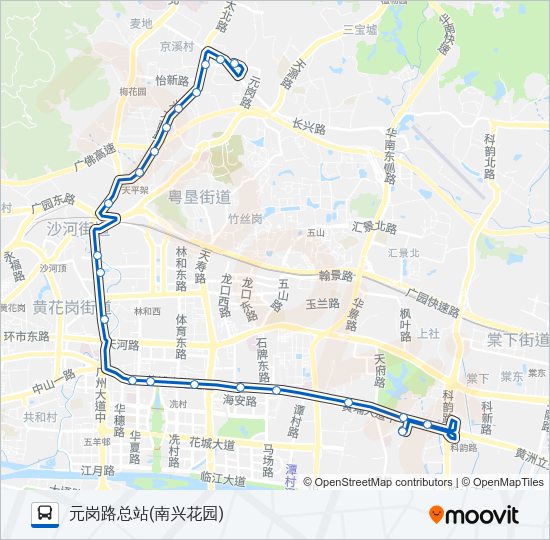公交140路的线路图