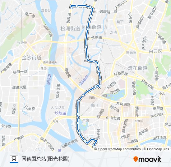 公交176路的线路图
