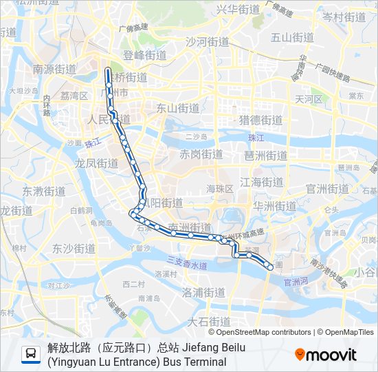 公交180路的线路图