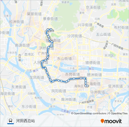 公交190路的线路图