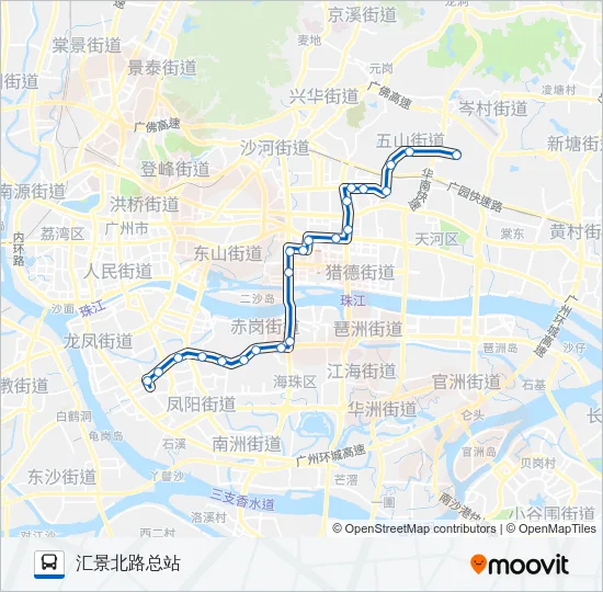 公交197路的线路图