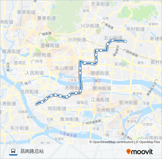 公交197路的线路图