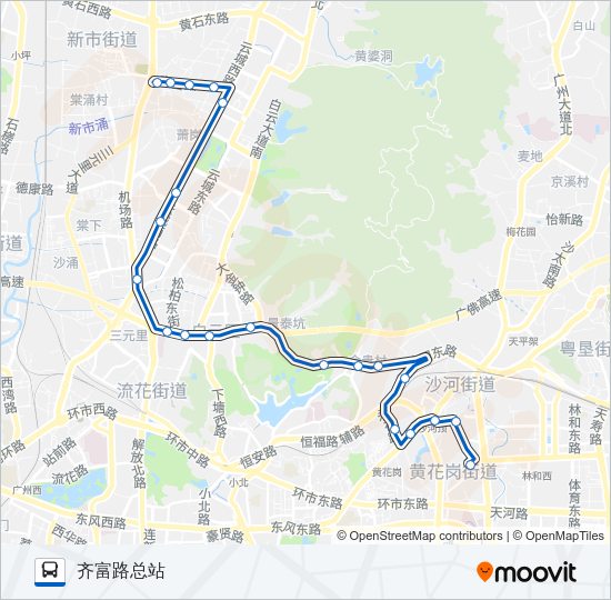 公交199路的线路图