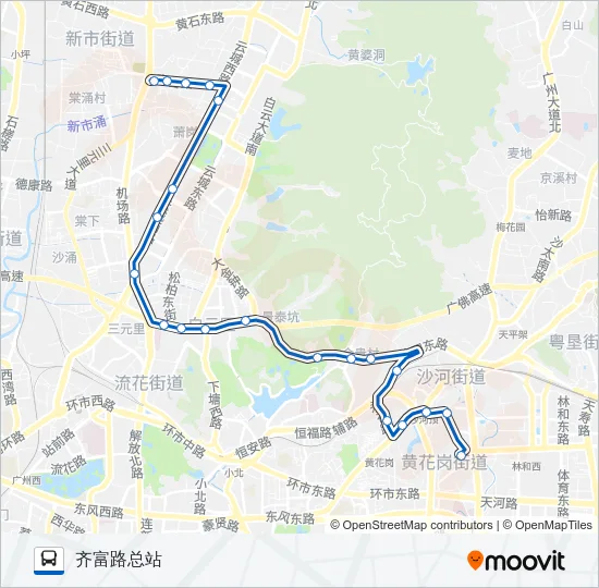公交199路的线路图