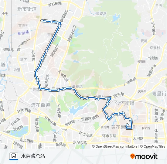 公交199路的线路图
