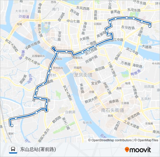 公交1班车路的线路图