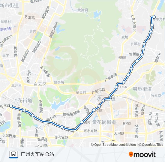 公交201路的线路图