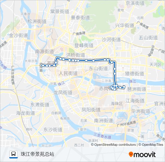 公交204路的线路图