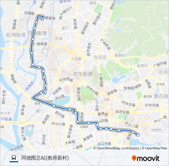公交215路的线路图