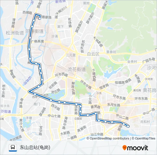 公交215路的线路图