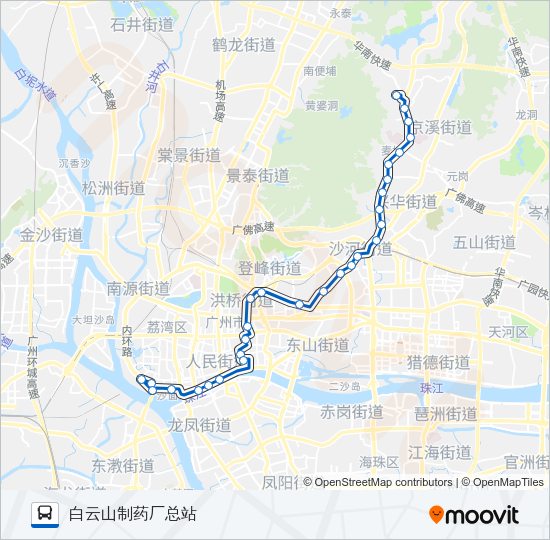 公交219路的线路图