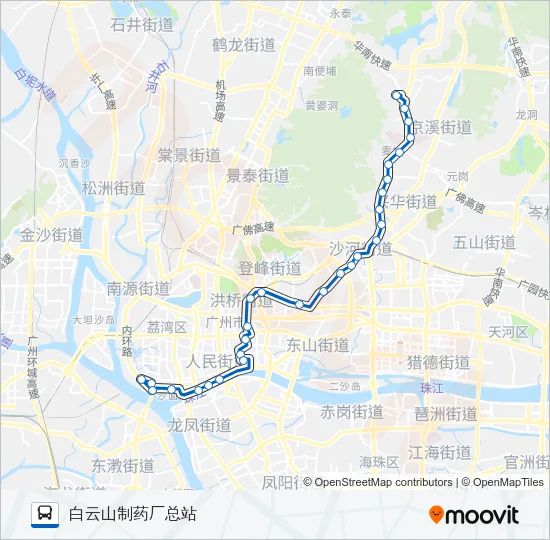 公交219路的线路图