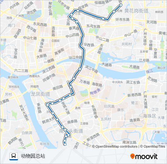 公交220路的线路图