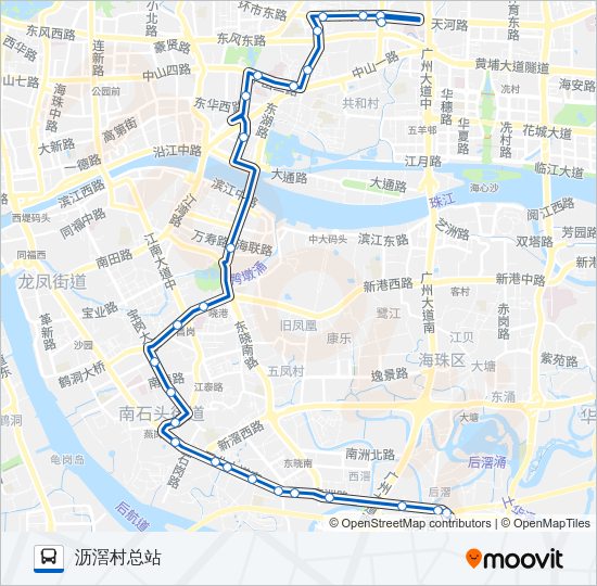 公交221路的线路图