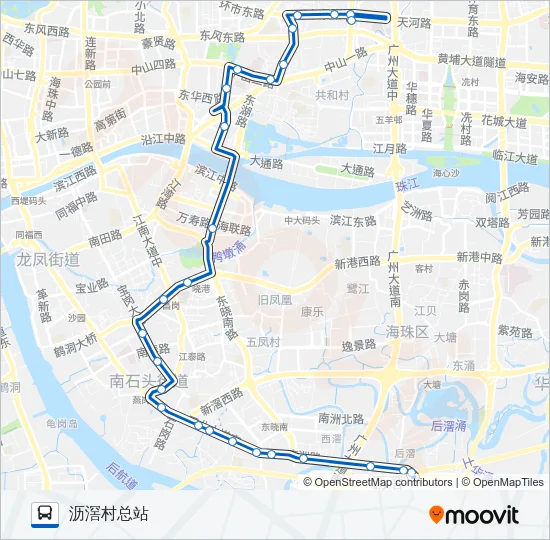 公交221路的线路图