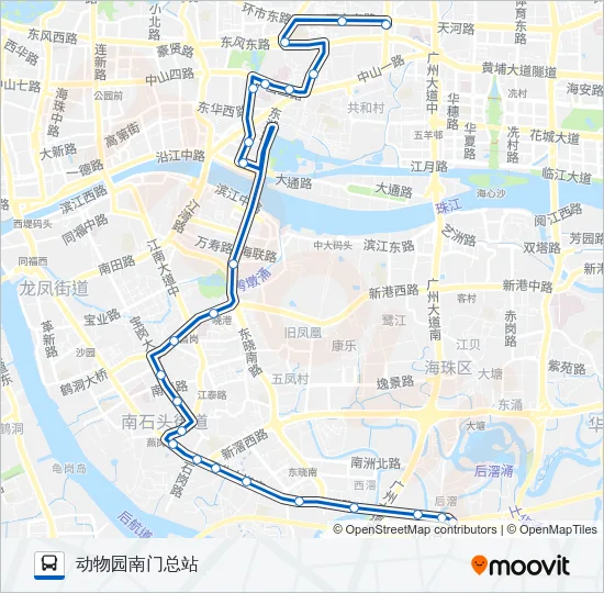 公交221路的线路图