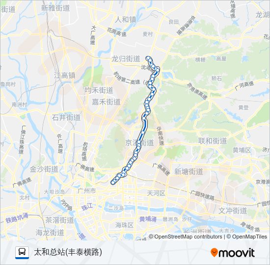 公交246路的线路图