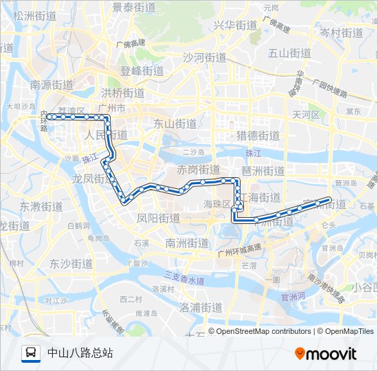 公交250路的线路图