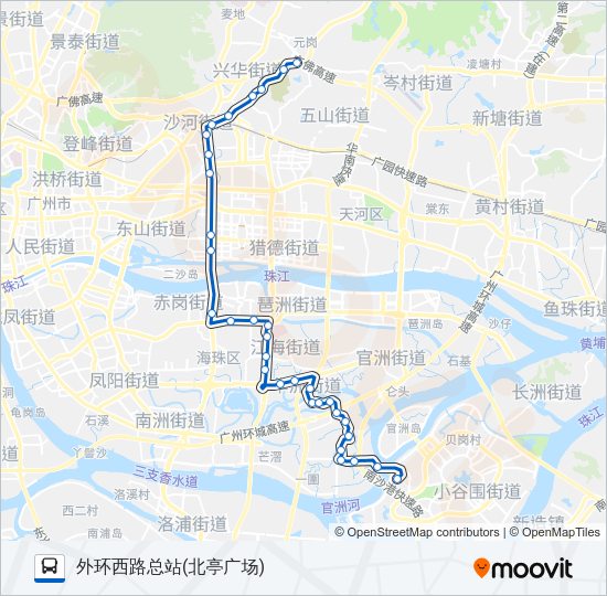 公交252路的线路图