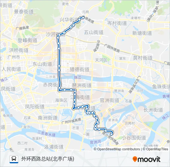 公交252路的线路图