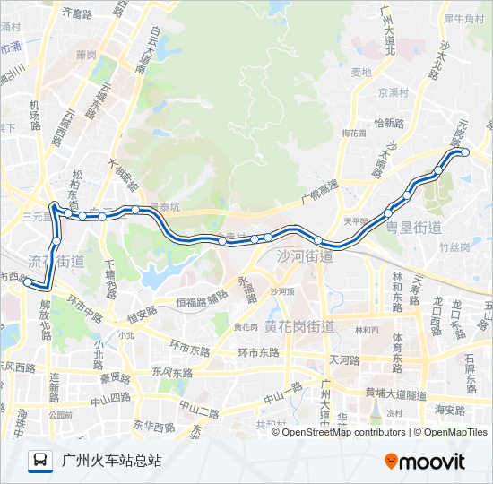 公交257路的线路图
