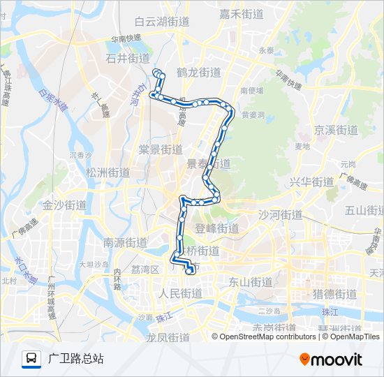 公交265路的线路图