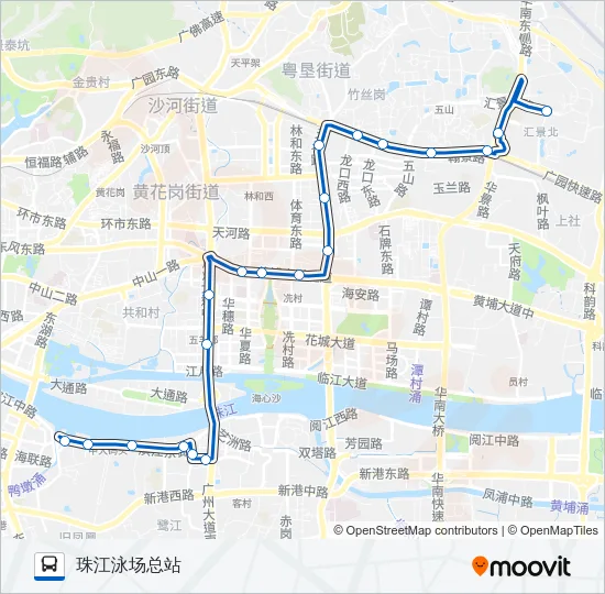 公交266路的线路图