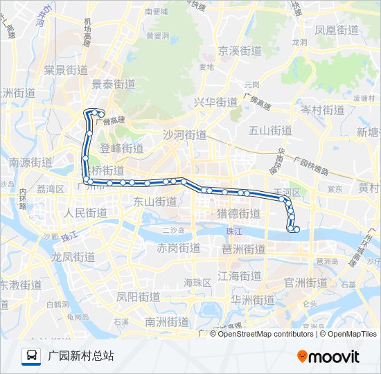 公交284路的线路图