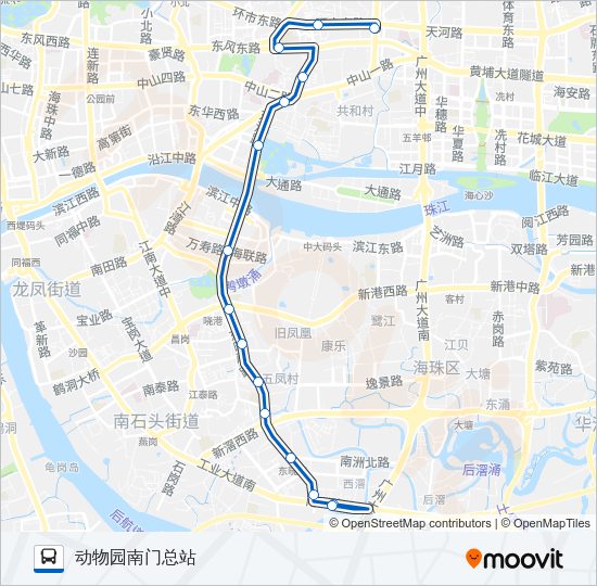 公交287路的线路图