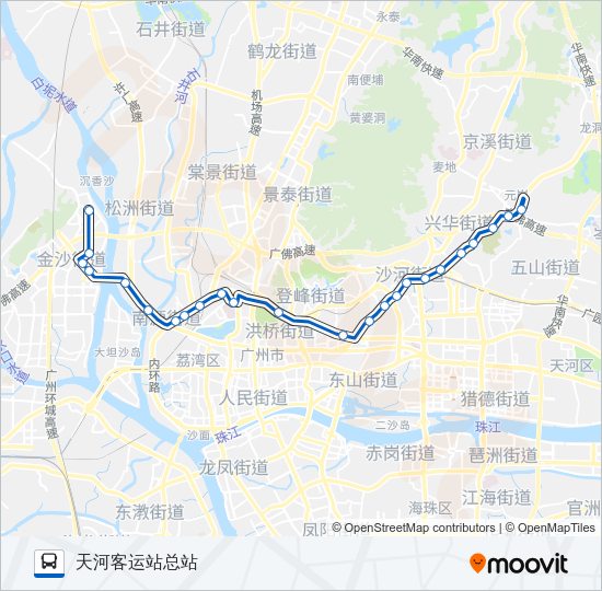 公交290路的线路图