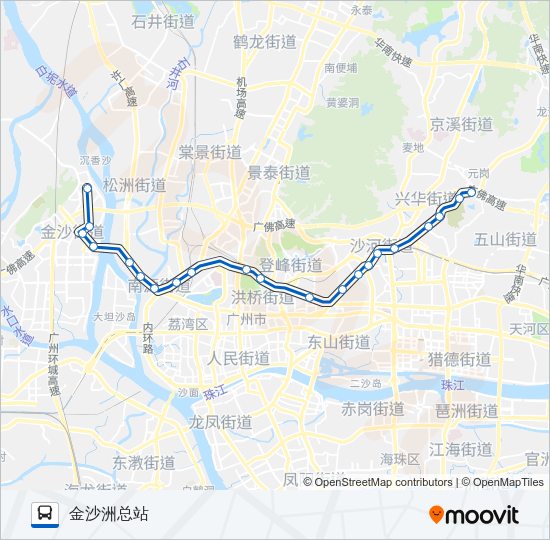 公交290路的线路图