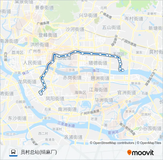 公交299路的线路图