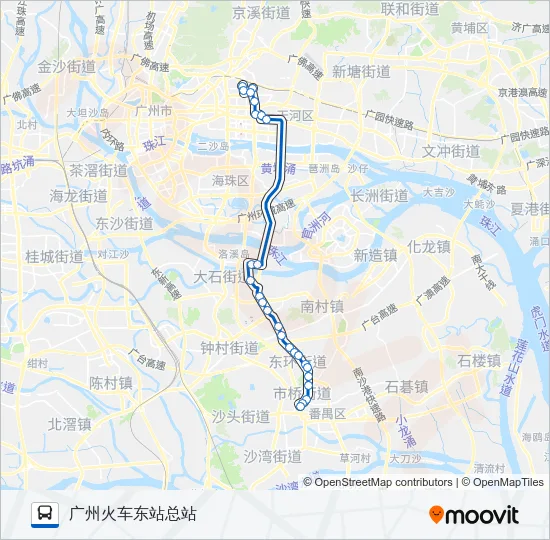 公交302路的线路图